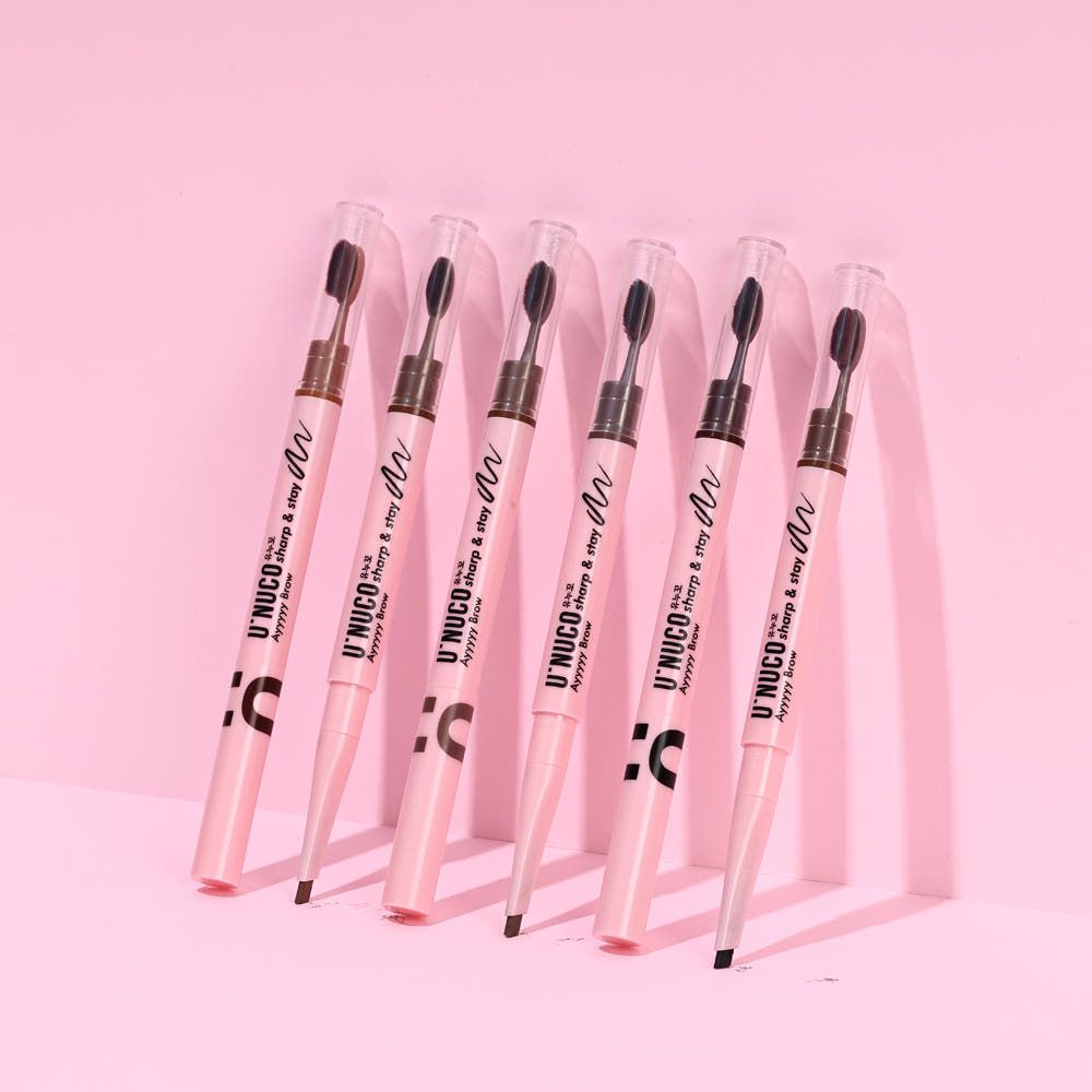 U'NUCO Ezyyyyy Sharp & Stay Eyebrow Pencil 0.2g Flat Shape Hard Formula Long Lasting Dual Tip K-Beauty _ Made in Korea